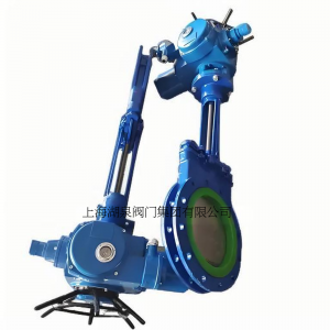 電動刀閘閥PZ973-16 DN350，DN400排渣、處理顆